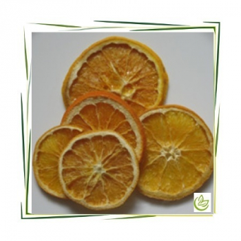 Orangenfrüchte in Scheiben getrocknet